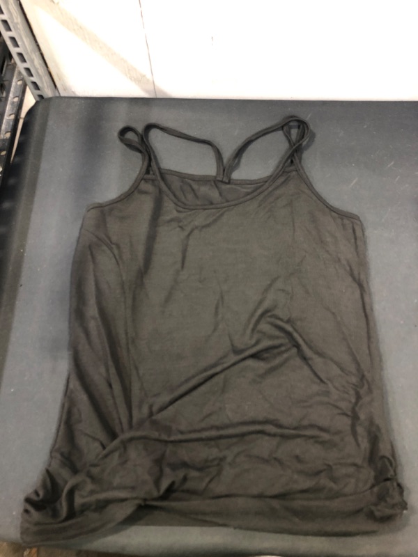Photo 1 of Floerns Women's Casual Sleeveless Ruched Hem Solid Twist Front Cami Tank Top SIZE UNKNOWN (M/L POSSIBLY)