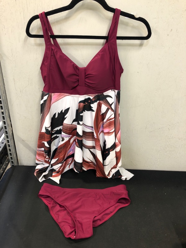 Photo 2 of BUCOTA Swimsuits Swimdress for Women Athletic Two Piece Plus Size Tankini Bathing Suits SIZE L