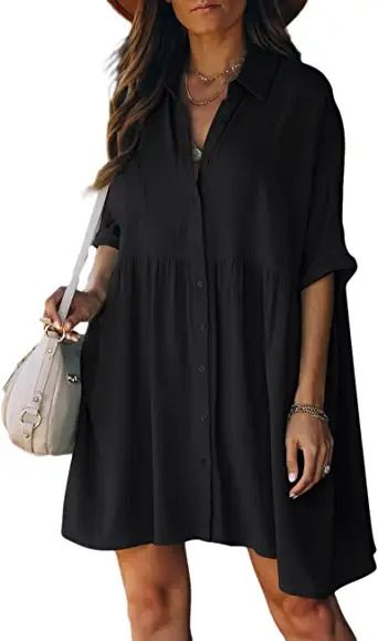 Photo 1 of Bsubseach Women Casual Bikini Swimsuit Cover Up Blouses Beach Tunic Dress One Size
