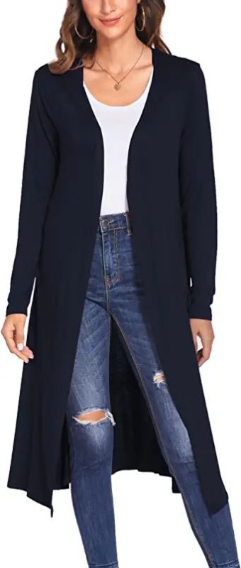 Photo 1 of Bluetime Women Plus Size Long Open Front Drape Maxi Cardigan Lightweight Duster Long Sleeve Cardigan Fall (S-4XL)
SIZE L