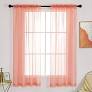 Photo 1 of 2 piece luxurious sheer 45 L Long long coral curtains 