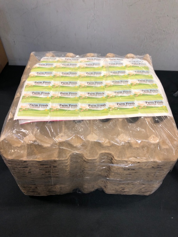 Photo 2 of 18 Pack Bulk Egg Cartons for 30 Chicken Eggs, Reusable Brown Paper Containers with Labels