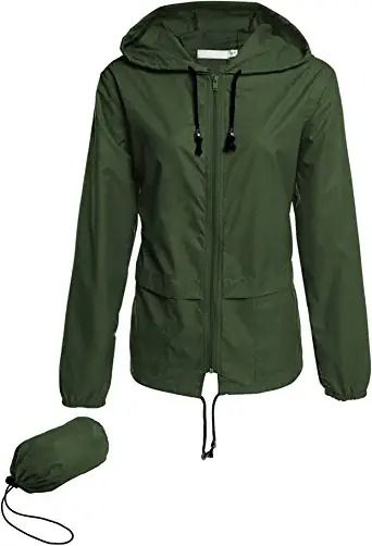 Photo 1 of Avoogue Raincoat Women Lightweight Waterproof Rain Jackets Packable Outdoor Hooded Windbreaker (SIZE: M)