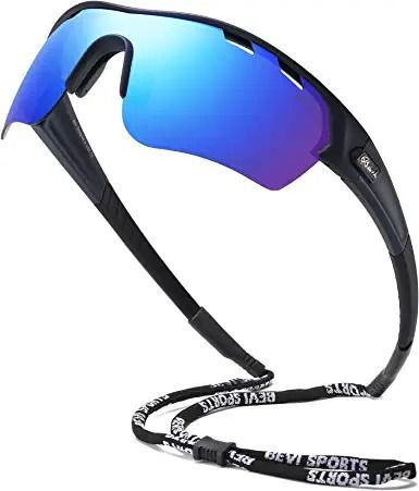 Photo 1 of Bevi Polarized Sports Sunglasses for Men Women Baseball Running Cycling Golf Tr90 Durable and Ultralight Frame (HAS SMUDGES ON LENS, POSSIBLE MINOR SCRATCHES)