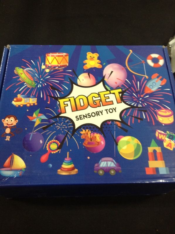 Photo 2 of (56 Pack) Fidget Sensory Toy Box Set Pop Popper Bulk Party Favor Stocking Stuffer Prize Anxiety Autism Stress Game Chest Carnival Prizes Pinata Classroom Treasure Gift for Girls Boys Kids Adults ADHD ---FACTORY SEALED -----
