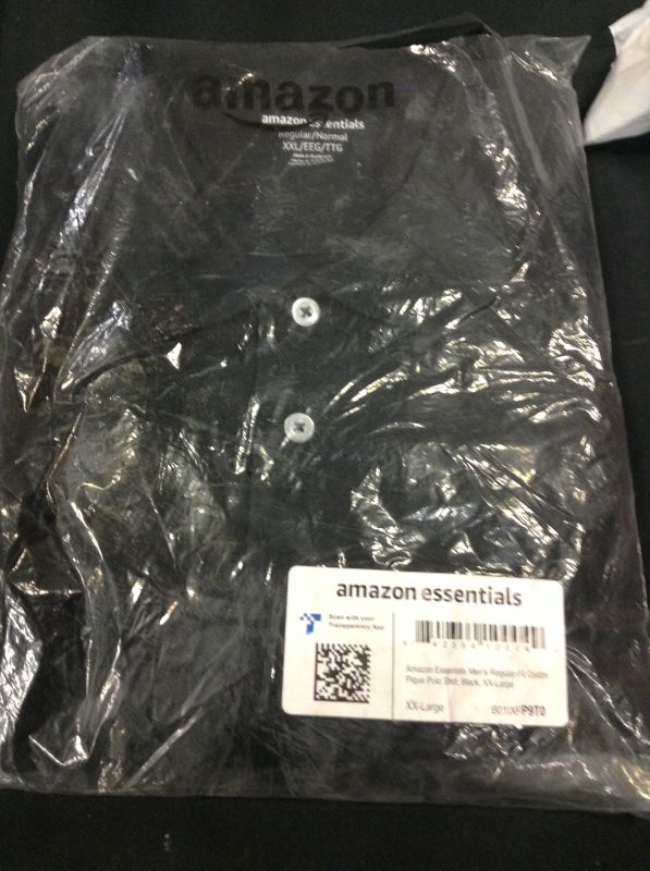 Photo 2 of Amazon Essentials Men's Regular-Fit Cotton Pique Polo Shirt SIZE 2XL 
