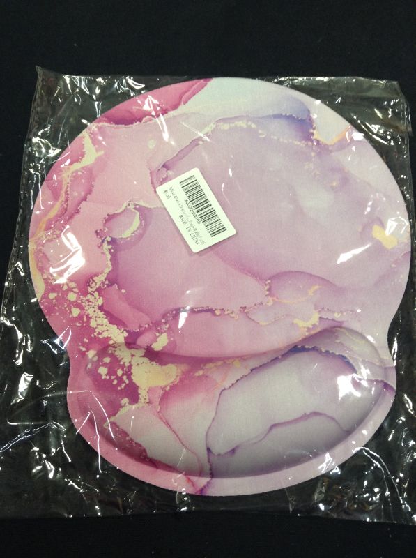 Photo 1 of Memory Foam Wrist Support Mouse Pad Comfortable Padded Wrist Mousepads 9in X10in Desktop Notebook Mouse Mat (Light Purple Marble Foam)
