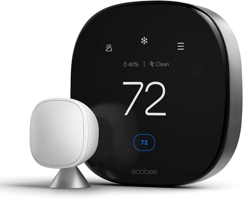 Photo 1 of New 2022! ecobee Smart Thermostat Premium with Siri and Alexa and Built in Air Quality Monitor and Smart Sensor