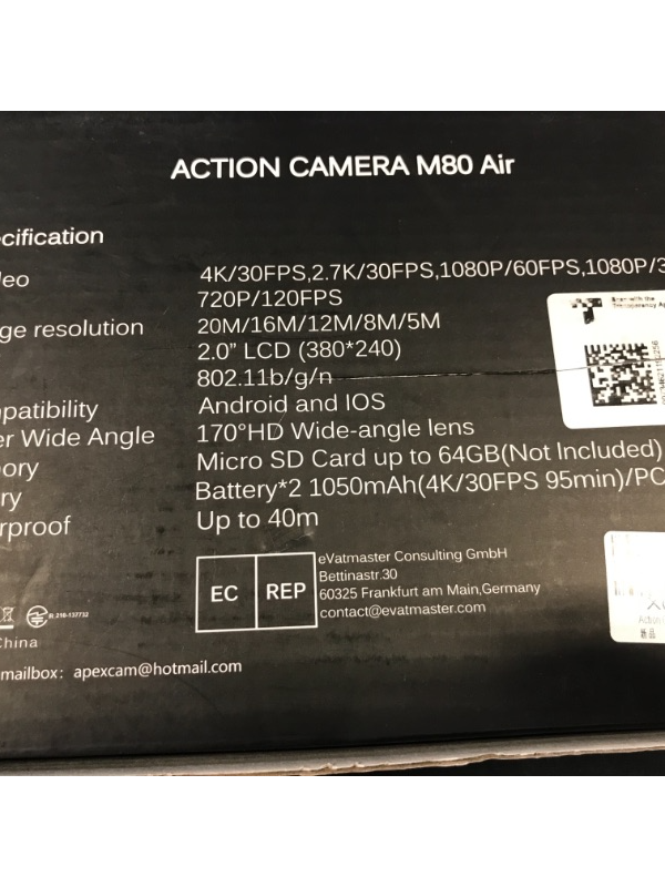 Photo 3 of Action Camera 4K Sports Camera 20MP 40M 170°Wide-Angle WiFi waterproof Underwater Camera with 2.4G Remote Control 2 Batteries 2.0'' LCD Ultra HD Camera with Mounting Accessories Kit [2021 NEW VERSION]