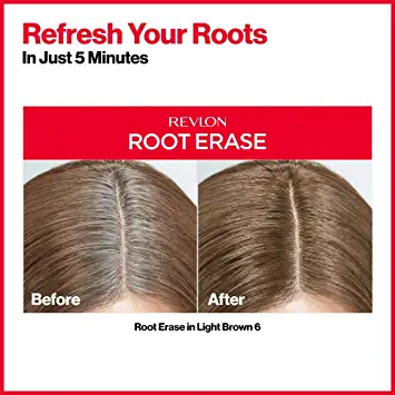 Photo 2 of Permanent Hair Color by Revlon, Permanent Hair Dye, At-Home Root Erase with Applicator Brush for Multiple Use, 100% Gray Coverage, Light Brown (6), 3.2 Fl Oz