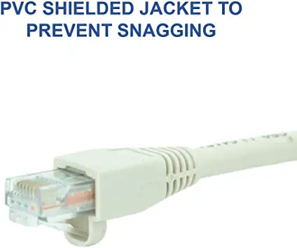 Photo 2 of Legrand - On-Q CAT 5e Patch Cable, 10Gbps Ethernet Speed, Computer Networking Cord/Data Cable, 50-foot, AC3550WHV1

