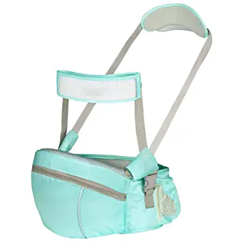 Photo 1 of AGUDAN Baby Hip Seat Carrier, Ergonomic Waist Stool with Adjustable Strap Pocket Soft Base for Child Infant (Light Blue)