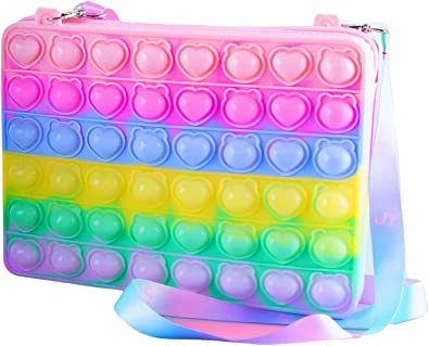Photo 1 of Azsure Lifestyle Large Fidget Pop It Ipad Shoulder Crossbody Bag School Supplies Gift for Kids and Girls