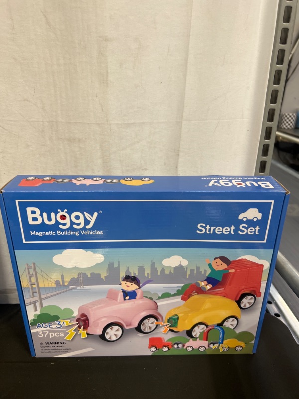 Photo 1 of Buggy Magnetic Assembly Vehicles, 37 Piece Street Set, FACTORY SEALED 
