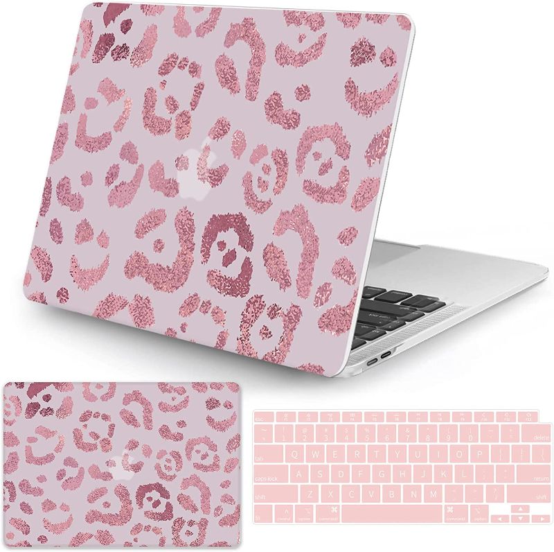 Photo 1 of Seorsok Compatible with MacBook Pro 13 inch Laptop Case 2020 Release M1 A2338/A2251/ A2289 Touch ID Protective Plastic Hard Shell Case & Keyboard Cover?Leopard Print?No Shinning?, FACTORY SEALED 