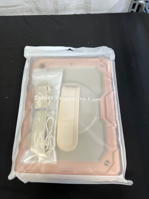 Photo 1 of ambison iPad 8th Generation Case,iPad 7th Generation Case, iPad 10.2 inch Shockproof Heavy Case[360° Rotating Stand] Hand Strap/Pencil Holder for New iPad 10.2 inch 2020/2019 Rose Gold
