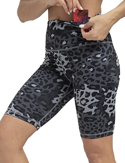 Photo 1 of  MEDIUM  OXZNO Women’s High Waist Workout Shorts Non See-Through Yoga Biker Athletic Shorts with Pockets for Women