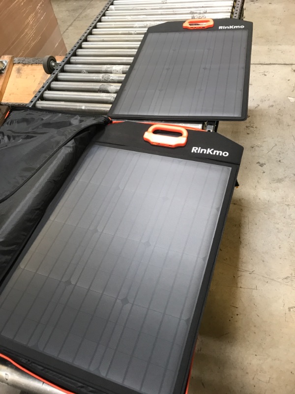 Photo 2 of RINKMO 100Watt Portable Solar Panel Power Charger Camping All Battery Power Station with Sun Light Strength Sensor for Freely Connection
