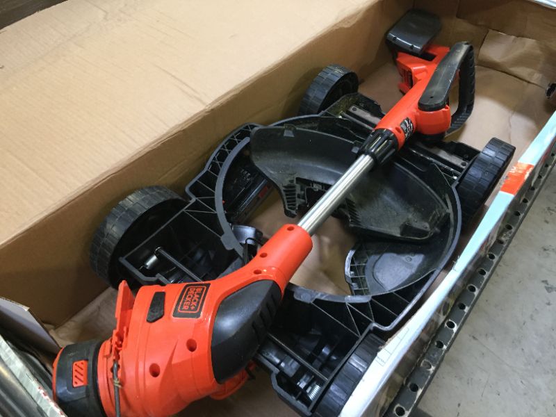 Photo 2 of Black & Decker MTC220 Max Cordless Lithium-Ion 3-in-1 Trimmer/Edger & Mower, Orange/ Black