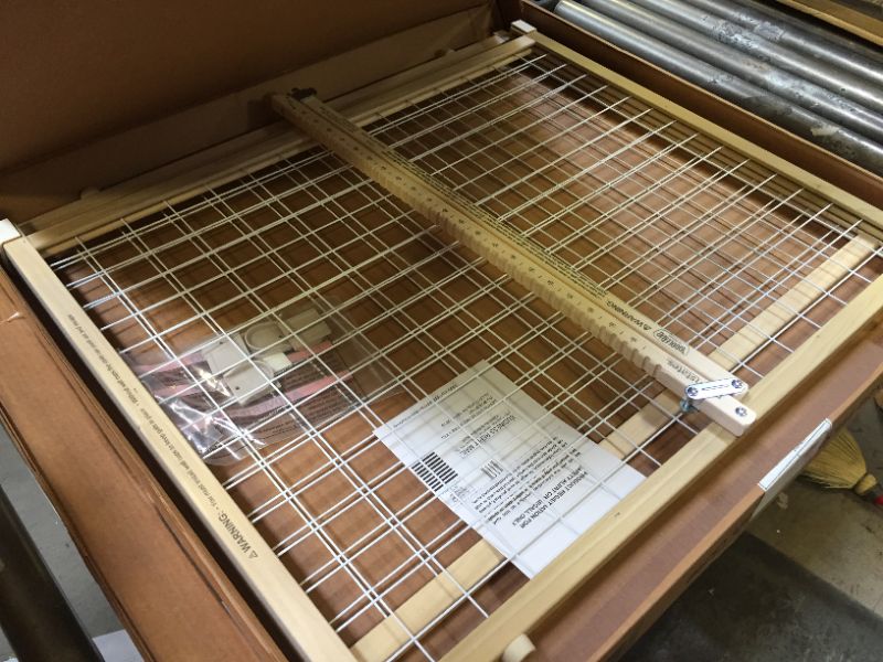 Photo 1 of North States Extra-Wide Wire Mesh Adjustable Wood Baby/Child & Pet Gate | 4615