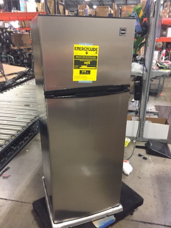 Photo 2 of 7.5 cu. ft. Refrigerator with Top Freezer in Stainless Look, No Box Packaging, Item is New, Item gets Cold