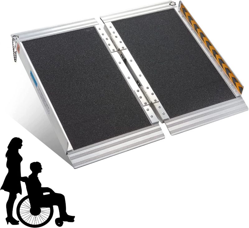 Photo 1 of 2ft Wheelchair Ramps, Gardhom 31.3" Extra Wide Aluminum Folding Threshold Ramp for Home Stairs
