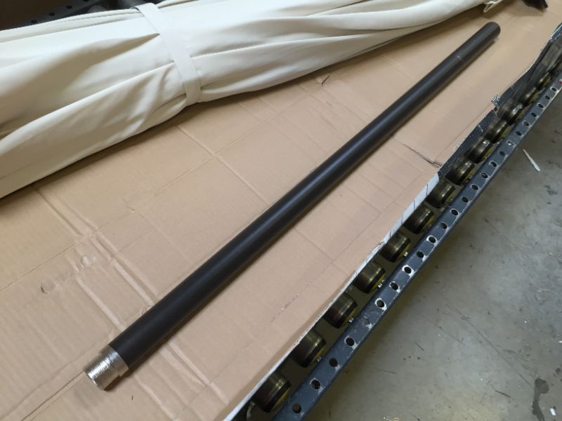 Photo 1 of 6.5 ft. x 10 ft. Aluminum Market Tilt Patio Umbrella in Riverbed
