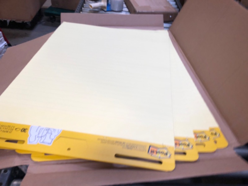 Photo 2 of Post-it Super Sticky Easel Pad, 25 x 30 Inches, 30 Sheets/Pad, 4 Pads (561VAD4PK), Yellow Lined Premium Self Stick Flip Chart Paper, Super Sticking Power
-- Factory sealed ---- 