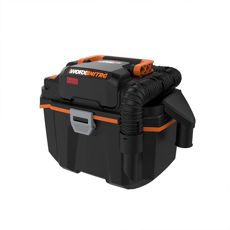 Photo 1 of WORX Nitro WX031L.9 20V 2.1 Gal Cordless Wet/Dry Vacuum (Tool Only), Black, Orange
