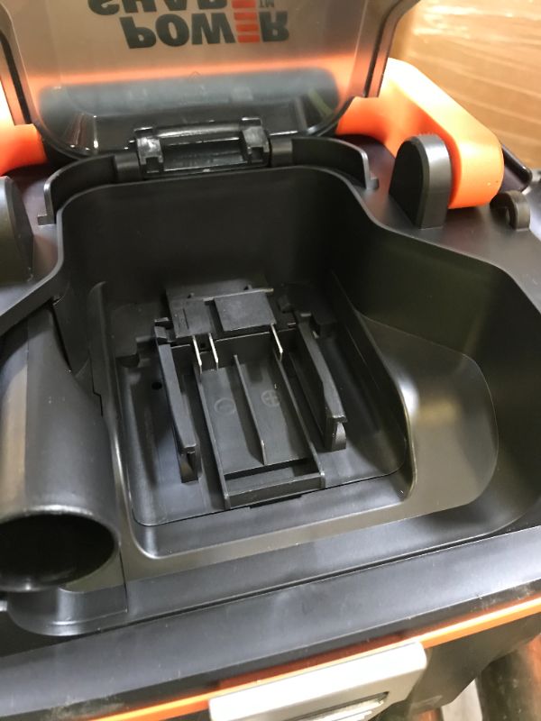 Photo 3 of WORX Nitro WX031L.9 20V 2.1 Gal Cordless Wet/Dry Vacuum (Tool Only), Black, Orange
