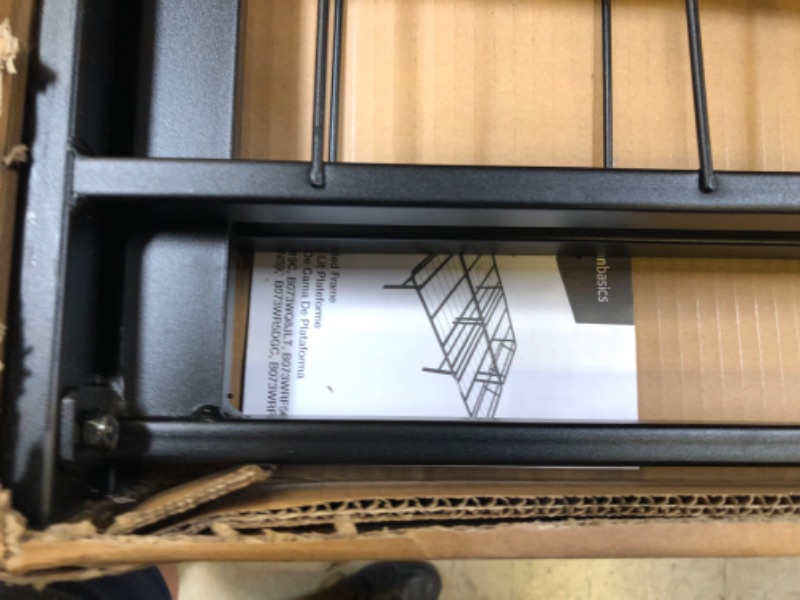 Photo 3 of Amazon Basics Foldable Metal Platform Bed Frame with Tool Free Setup, 14 Inches
