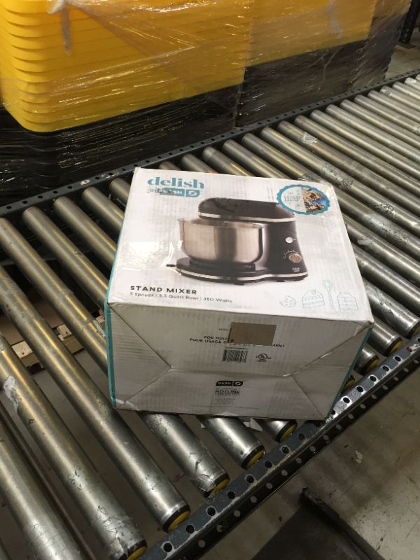 Photo 1 of Delish by DASH Compact Stand Mixer, 3.5 Quart with Beaters & Dough Hooks Included - Black
