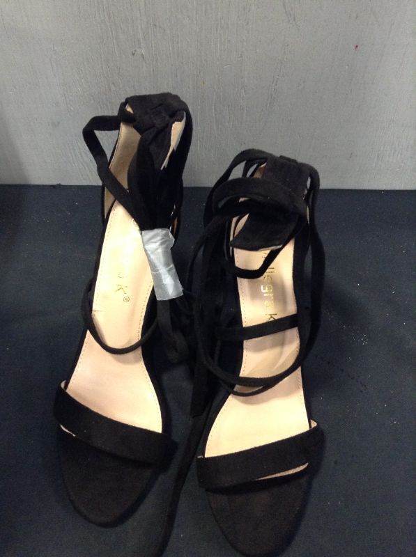 Photo 2 of Allegra K Women's Open Toe Stiletto Heel Lace Up Heels Sandals
SIZE 9