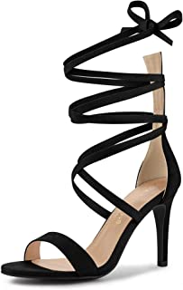 Photo 1 of Allegra K Women's Open Toe Stiletto Heel Lace Up Heels Sandals
SIZE 9