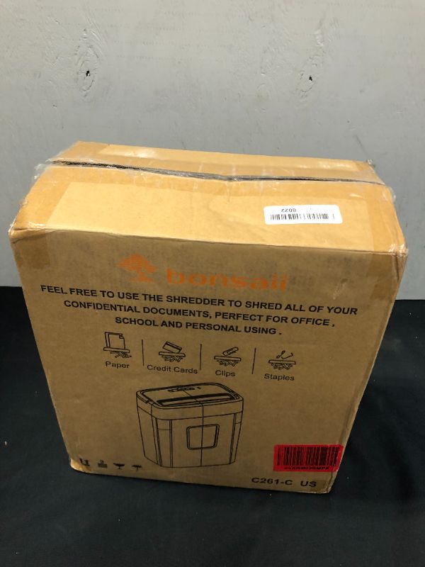 Photo 1 of Bonsaii Paper Shredder for Home Use, 8-Sheet Crosscut Shredder Shred Credit Cards/Mail/Staples/Clips for Home Office, Portable Handle Design Document Shredder with 4.2 Gallon Wastebasket (C261-C)
