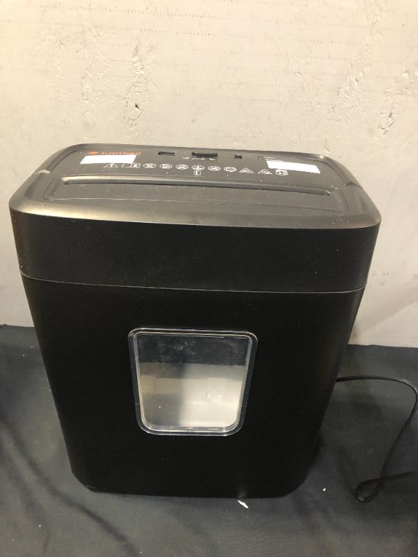 Photo 1 of Bonsaii Paper Shredder for Home Use, 8-Sheet Crosscut Shredder Shred Credit Cards/Mail/Staples/Clips for Home Office, Portable Handle Design Document Shredder with 4.2 Gallon Wastebasket (C261-C)
