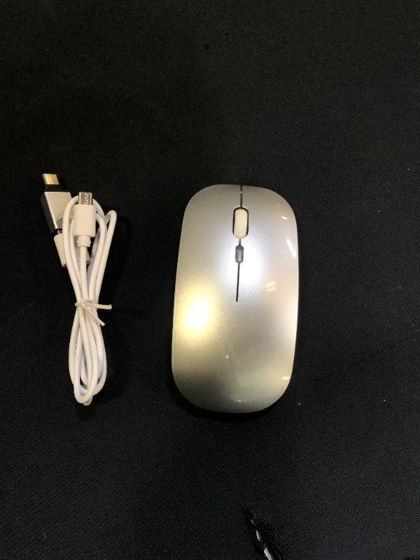 Photo 2 of LED Bluetooth Mouse,Bluetooth Mouse for MacBook Pro/MacBook Air/iMac/mac/ipad/ipad pro,Wireless Mouse for Macboook Air/MacBook Pro/PC (Silver)
