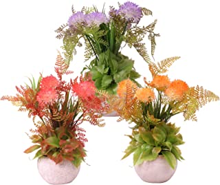 Photo 1 of Artificial Potted Flowers,RESTLY 3 Potted Faux Flowers,Fake Flowers Fake Plants,Artificial Flowers for Home Decor Indoor
