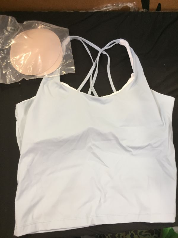 Photo 1 of  STRAPPY SPORTS TOPS FOR WOMEN,SEXY CRISSCROSS BACK LONGLINE YOGA TANK TOP, MEDIUM IMPACT WIREFREE PADDED--SIZE XXL