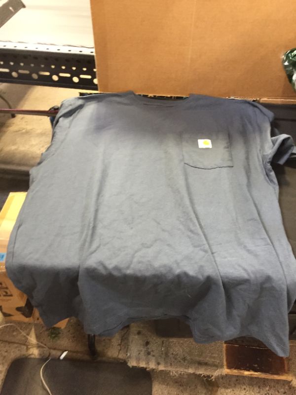Photo 2 of Carhartt Mens Loose Fit Heavyweight Short-sleeve Pocket T-shirt\ BLUESTONE, XL
