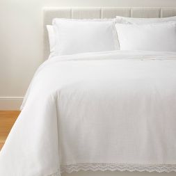 Photo 1 of 281709… studio McGee threshold king size lace border cotton slub comforter set in bag 