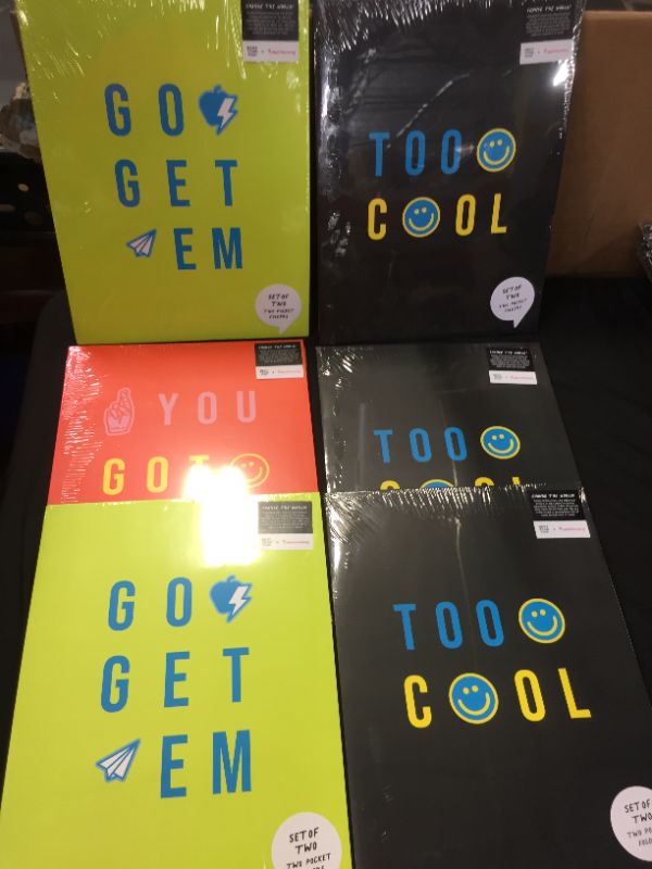 Photo 1 of 2PK Paper Folders 2 Pocket Go Get Em - Best Year Ever--12 FOLDERS TOTAL--