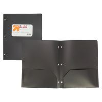 Photo 1 of 2 Pocket Plastic Folder Black - up & up (20 pack)