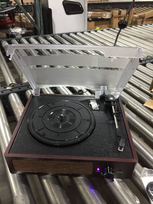 Photo 2 of Vinyl Record Player Turntable with Built-in Bluetooth Receiver