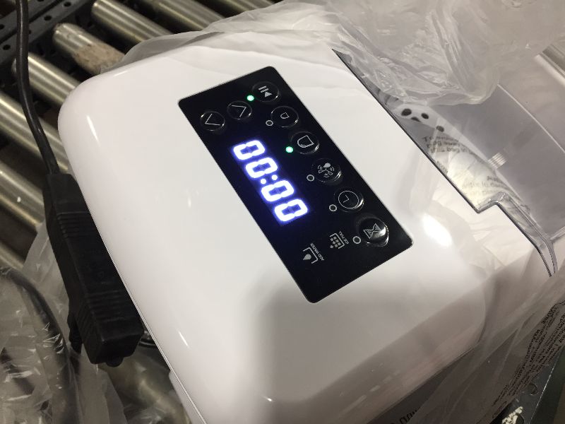 Photo 2 of Ice Maker Countertop, 10 Ice Cubes Ready in 8 Mins, 33lbs/24H Self-Cleaning Ice Machine, Timer & Preset Function, Portable White Ice Maker