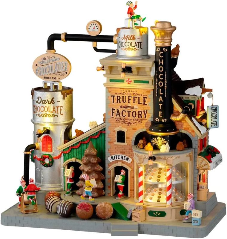 Photo 1 of  Lemax Village Collection The Christmas Chocolatier Truffle Factory w/ 4.5V Adaptor #15805 