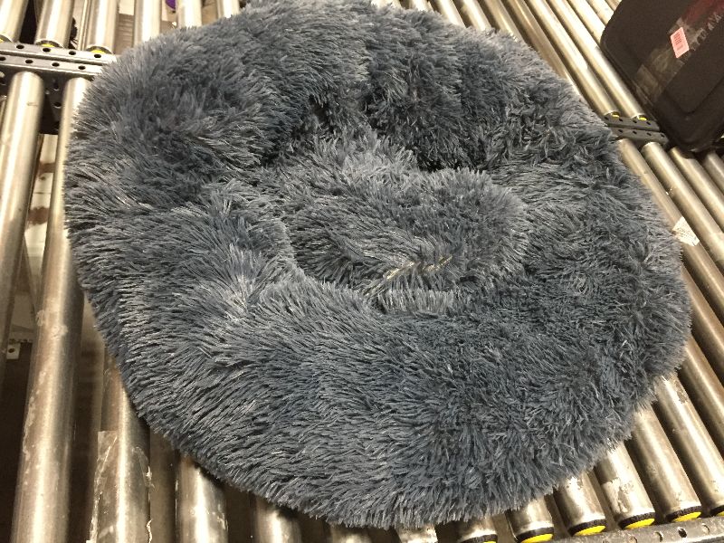 Photo 1 of 30 INCH FUZZY GREY PET BED