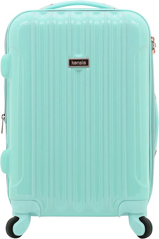 Photo 1 of  kensie Women's Alma Hardside Spinner Luggage, Opal, Carry-On 20-Inch 