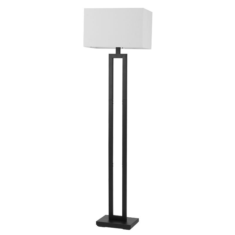 Photo 1 of  Globe Electric D Alessio 58 Matte Black Floor Lamp with White Linen Shade 67046 