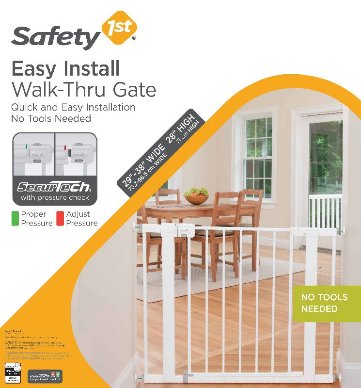 Photo 1 of  Safety 1?? Easy Install Walk Through Gate White 